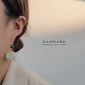 Gold Cream Shell Leaf Petal Drop Earrings Dark Pearl view 3