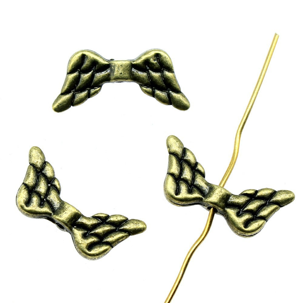 19x9mm 0.9g Zinc Alloy Wing Loose Metal Beads for DIY Bracelet Necklace Jewelry Making