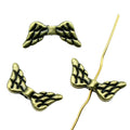 Feathered Wing Spacer Beads in Detailed Metal Finishes for Jewelry Making view 5