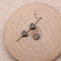 Celtic Knot Heart Spacer Beads in Three Antique Finishes view 3