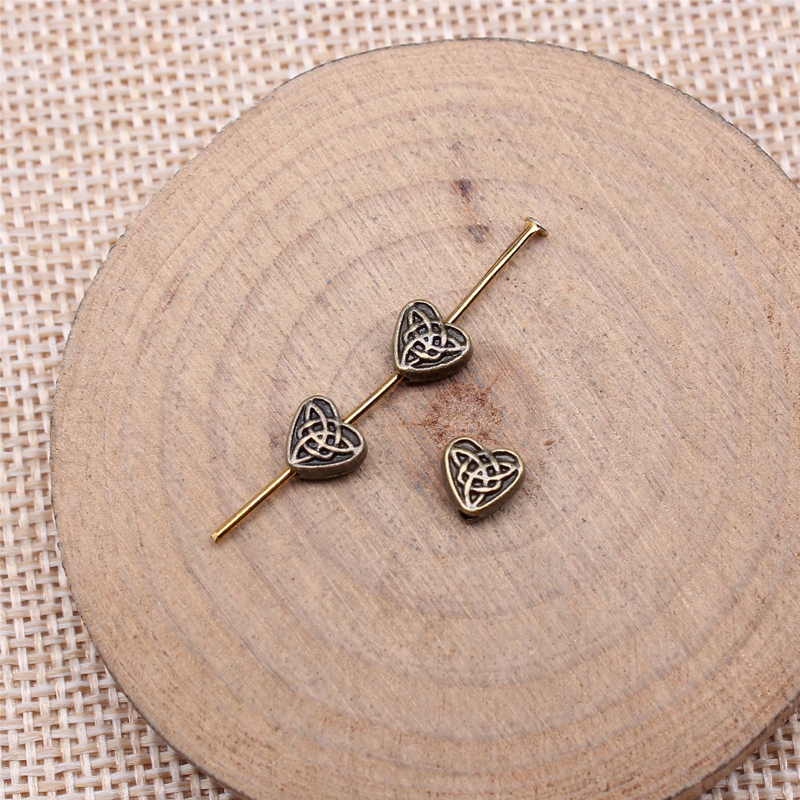 5.5x6.5mm 0.47g Multi Color Zinc Alloy Celtic Knot Heart Small Hole Beads for Bracelet Jewelry Making