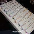 Gold Silver Oval Crystal Slider Tennis Bracelets 10 Styles view 3