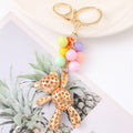 Rhinestone Balloon Bear Keychain Gold Clasp Four Belly Colors view 4