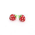 Acrylic Strawberry and Watermelon Fruit Stud Earrings in Four Designs view 2