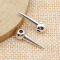 Pointed Cone Large Hole Metal Bead in Four Vintage Finishes view 2