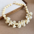 Acrylic Wave Petal Drop Earrings and Beaded Necklaces view 12