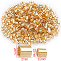 Short Round Tube Crimp Beads in Two Sizes Jewelry Findings view 7