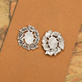 Leaf Wreath Oval Cabochon Settings in Three Finishes view 2