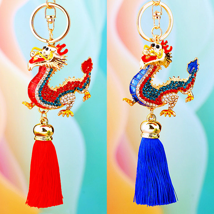 Chinese Dragon Tassel Keychains in Forty Eight Color and Construction Options