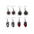 Gothic Heart Wing Alloy Drop Earrings 5 Dark Styles view 5