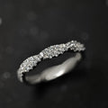 Gold and White Gold Tone Twisted Pave Crystal Bands Sizes 6-10 view 2