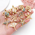 Gold-Tone Turtle and Seashell Shell Charms with 10 Listed Options view 3