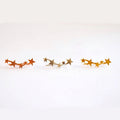 Five Star Climber Earrings in Three Finishes with Polished Metal Finish view 2