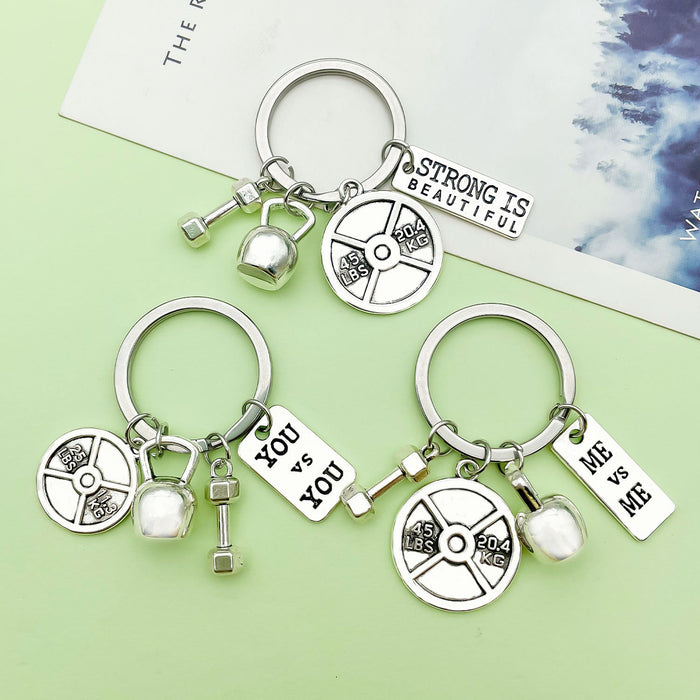 Fitness Charm Keychains Featuring Fitness Across 17 Pictured Variations