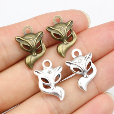Fox Head Charms arranged in the pictured color and finish options