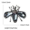 Faceted Crystal Bee Metal Brooch in Six Jewel Colors view 8