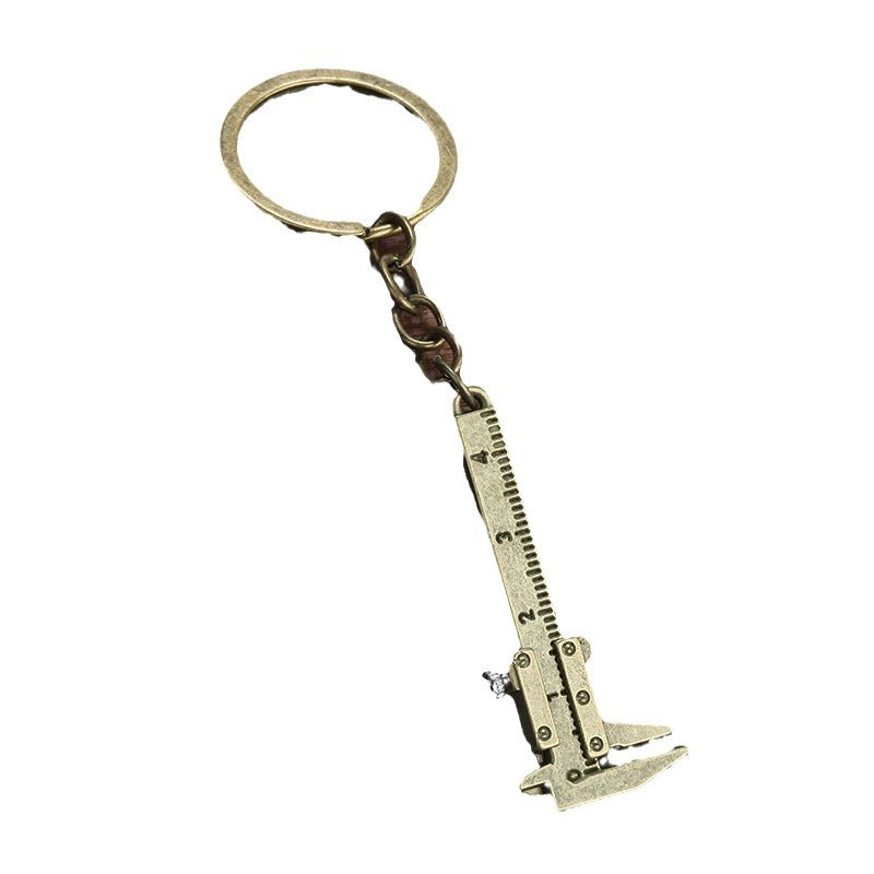 Mini Vernier Caliper Zinc Alloy Measuring Tool Keychain Pendant