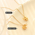 Gold Tone 3D Elephant Pendant Necklace Fine Cable Chain view 2