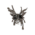 Silver Tone Sculpted Butterfly Hair Claw With Liquid Metal Look view 5