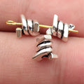 7.8x6.8x5.9mm 0.79g Antique Silver Zinc Alloy Twisted Rope Spiral Small Hole Beads for DIY Jewelry Making