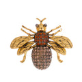 Gold Tone Bee Crystal Three Designs Metal Brooch Pin view 1