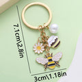 Bee and Honeycomb Charm Keychains in 47 Pictured Variations for Bags and Keys view 3