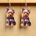 Acrylic Double-Sided Dog Print Dangle Earrings 6 Styles view 2