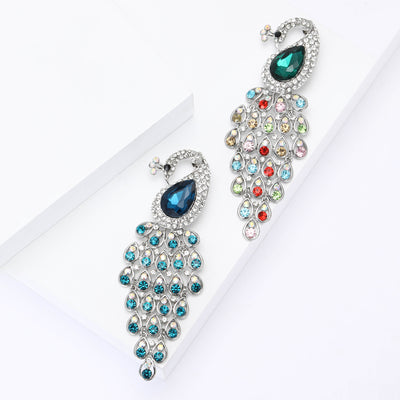 long-tail peacock brooch shown from the front