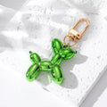 Gold Tone Metallic Balloon Dog Clip Keychains in Ten Colors view 8