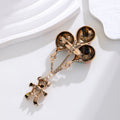 Red Gold Tone Air Balloon Metal Brooch Pin for Jackets and Lapels view 3