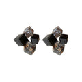 Black and Gray Geometric Crystal Cluster Stud Earrings view 5