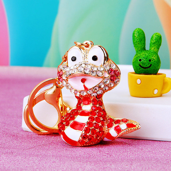 Crystal Snake Keychain Collection in Twenty One Colors and Constructions