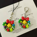 Resin Christmas Wreath Bell Charms Phone Strap Lobster Clasp view 2