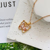 Pink Butterfly Necklace
