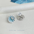 Silver Tone Blue Ocean Animal Earrings In Stud And Clip Styles view 6