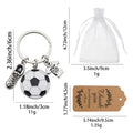 Soccer Ball Cleat Jersey Keychain Silver Tone Enamel Charm view 2