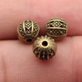 Geometric Diamond Pattern Sphere Beads in Three Finishes view 6