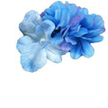 Blue Fabric Flower Pearl Accent Duckbill Hair Clip view 5