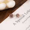 Brown Rose Studs