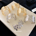 Metal Flower Dragonfly Open Cuff Bracelets Six Styles view 4