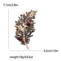 Crystal Leaf Brooch Rhinestone Marquise Ten Color Styles view 9