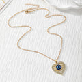 Rhinestone Blue Evil Eye Pendant Necklaces in Seven Shapes and Finishes view 5