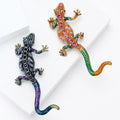 Crystal Lizard Brooch In 2 Styles With Enamel And Crystal Details view 3