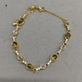 Gold Tone Oval Cabochon Rhinestone Link Bracelets 2 Colors view 6