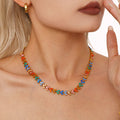 Clover Cluster Zircon Necklace Bracelet Gold Steel Multicolor view 2