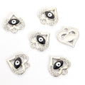Enamel Evil Eye Heart Jewelry Components For DIY Earrings And Bracelets Charms view 9