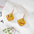 Wire Wrap Resin Dried Flower Drop Earrings 6 Styles view 6