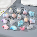 Flocked Resin Animal Phone Strap Charms 16 Color Styles view 1