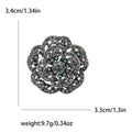 Layered Crystal Camellia Brooch in Three Metal Finishes view 6