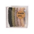Fabric Elastic Hair Tie Five Piece Boxed Set 4 Packs view 5